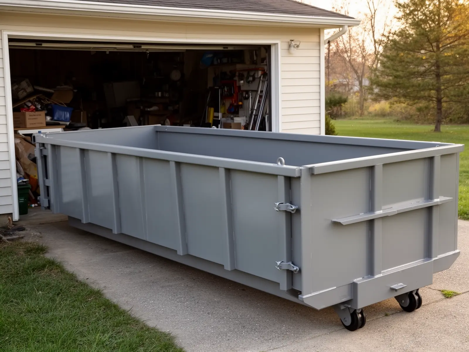 Roll-off dumpster from Double Eagle Hauling Inc. in Evansville, IN